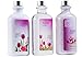 Tulip! Bath and Body Gift Set - shower gel,bath salts,hand cream displayed in distress white wooden three sectional caddy