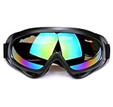 Minalo UV Protection Outdoor Sports Ski Glasses CS Army Tactical Military Goggles Windproof Snowmobile Bicycle Motorcycle Protective Glasses Ski Goggles