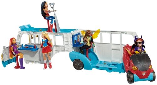 DC Super Hero Girls Action Doll Feature Bus, 12