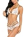 Avidlove Sexy Bra and Panty Set Lace Lingerie Babydoll 2 piece outfits White S