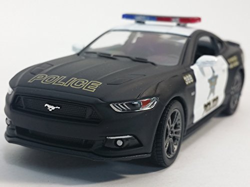 Kinsmart 2015 Ford Mustang GT Black & White State Police Squad Car 1/36 Scale Diecast Interceptor