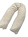 Zippered Pillowcase Cover for Total Body Pillow 19x130 - Super Soft -Sherpa/Microplush-Ivory - Exclusively by Blowout Bedding RN# 142035