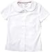 FRENCH TOAST Girls Short Sleeve Peter Pan Blouse with Lace Trim Collar - E9322 - White, 6