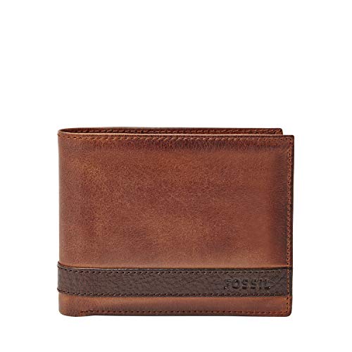 Fossil Men's Quinn Leather Bifold Wallet, Brown Pricepulse