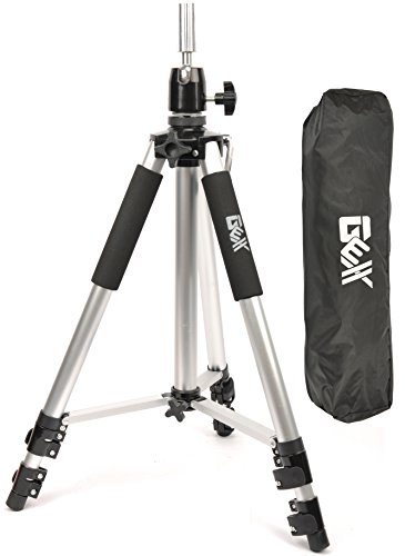 GEX Heavy Duty Canvas Block Head Tripod Cosmetology Training Doll Head Stand Mannequin Manikin Head Tripod Wig Stand With a Black Bag