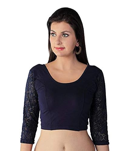 Women's Cotton Lycra Stretchable Readymade Blouse