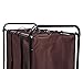 MaidMAX Laundry Sorter, Metal Rolling Heavy-Duty Triple Laundry Hamper Cart Basket with 3 Removable Bags and 4 Wheels, 2 Lockable, Brown