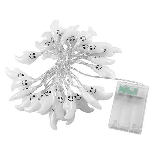 Elitlife Halloween Ghost String Lights, 14.7ft 30 LED Battery Operated Halloween Lights Waterproof White String Lights for Indoor Outdoor Halloween Decorations - Thumbnail 6