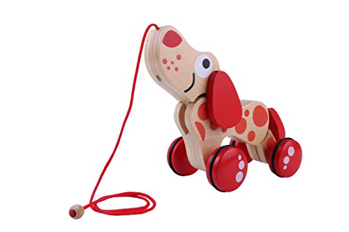 image for STS SUPPLIES LTD Wooden Pull Toy Puppy Dog Walking Dog Early Childhood