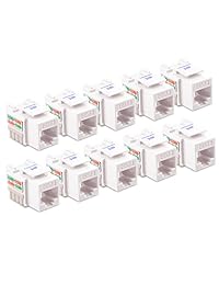 Conecto RJ45 Cat6, Blanco Paquete de 10