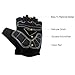 Cycling Gloves For Men And Women, Bike Gloves With Shock-absorbing Gel Pad, Anti-Slip Silicone Printing, Breathable, Touchscreen - Motorcycles, MTB, Road Bike Half Finger Skeleton Bones Short Gloves