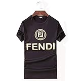 Fendi Black Short Sleeves Shirt Fashion Style T Size L