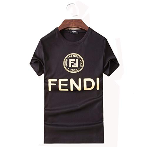 Fendi Black Short Sleeves Shirt Fashion Style T Size L