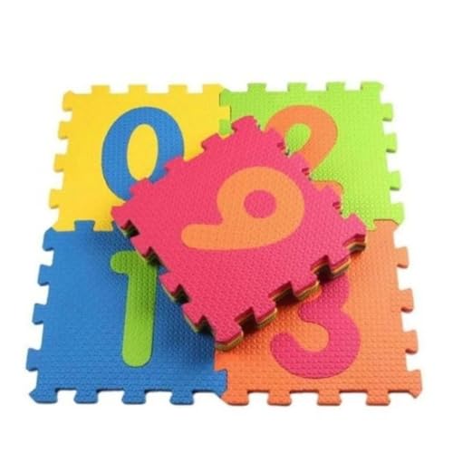 Tapete Infantil Tatame Educativo Amarelinha EVA Emborrachado 10 Peças 29x29