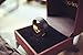 King Will Duo 8mm Men Black Tungsten Carbide Ring Matte Brushed Dome 18K Rose Gold Plated Wedding Band