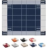 Fcteap h Blanket Soft Throw Blanket Faux Fleece Cashmere Plaid Warm Shawl Thick Knitted Plush Cozy Comfy for Women Throw Blanket for Sofa Couch Bed Queen King Size 55x66 in (Navy Blue)