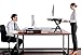 Standing Desk Preassembled Height Adjustable Sit Stand Up Desk Riser Stand Fit Two Monitors Adjustable Standing Desk Converter Topper Black 36'' x 25'' by SITA OFFICE (Black)