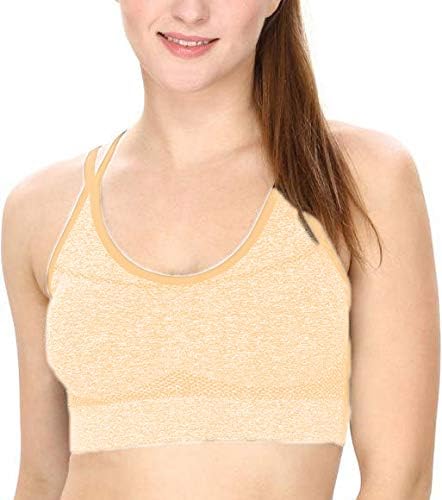 Galani Women's Cotton & Polyester Lightly Padded, With Removable Pads Non-Wired Sports Bra