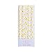 Fire and Creme Let's Party Foiled Paper Straws Gold Dots and Bright Yellow Lemons - Pack of 24