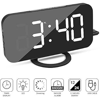 La Crosse Technology 617-249 1.8 Inch Curved Blue LED Atomic Dual Alarm