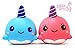 Ibloom Millie The Whale Cute Animal Slow Rising Squishy Toy (Light Pink, Peach Scented, 8 Inch) [Kawaii Squishies for Birthday Gift Boxes, Party Favors, Stress Balls for Kids, Girls, Boys, Adults]