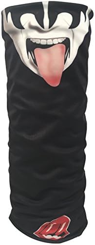 DryBuff Unique Two Way Design. One Buff - Two Characters. Can Serve as Outdoor Face Shield,Mask,Headband,Bandana,Neck Gaiter,Balaclava,Neck Warmer,Helmet Liner and Scarf (Kiss &amp; Rolling Stones)