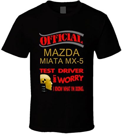 MAZDA MIATA MX-5 Official Test Driver T Shirt L Black Apparel