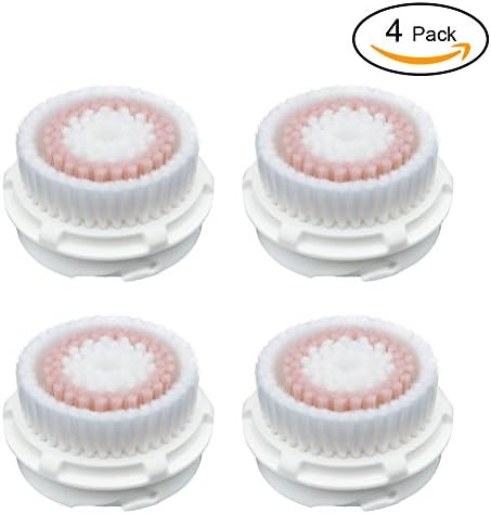 Vinwer 4 Pack Facial Cleansing Replacement Brush Heads for Dull and Delicate skin work with Mia, Mia2, Mia3 (Aria), SMART Profile, Alpha Fit, Pro, Plus and Radiance Cleansing Systems