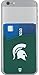 Michigan State Spartans Adhesive Silicone Cell Phone Wallet/Card Holder for iPhone, Android, Samsung Galaxy, & Most Smartphones