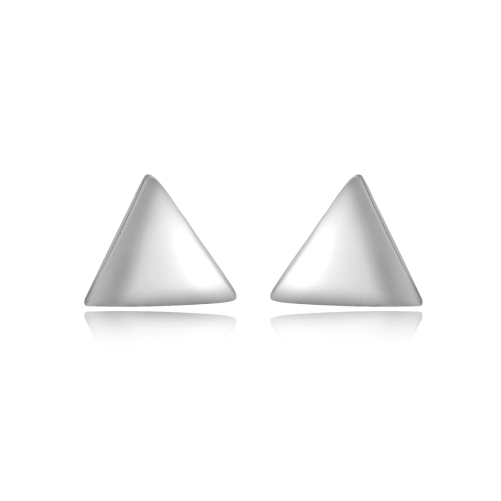 Tuscany Silver Women's Sterling Silver 5.5mm Triangle Stud Earrings
