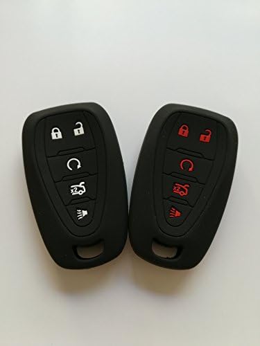 TCKEY 2pcs Fob Remote Key Case Cover Key Protector Jacket For 2016-2017 Chevy Malibu Chevy Camaro keyless Replacement HYQ4EA 4EA 1551A-4EA