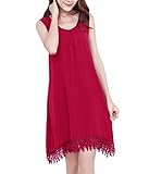 Boboking Women's Sleeveless Casual Loose T-Shirt Dress Size M