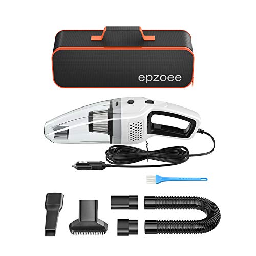Car Vacuum Cleaner High Power Portable Handheld Vacuum for Car, DC 12-Volt 120W Wet/Dry Corded Auto Interior Mini Vacuum Cleaner for Car Use Only-4800 Pa Stronger Suction Power - Storage Bag-2019