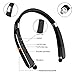 Neckband Bluetooth Headset, Pandawill [30 Hours Playtime] Wireless Bluetooth Headphones compatible for iPhone XS/X/8/7 Plus Samsung Galaxy S8 Note 8 Other Bluetooth Enabled Devices (Black) …