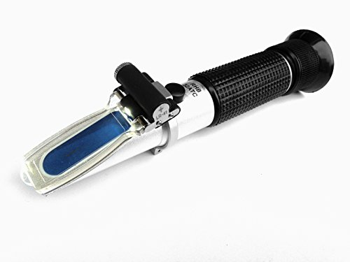 Ade Advanced Optics aaosalled Illuminated Automatic Temperature Compensation Sea Water Salinity Refractometer with Built-in LED Light for Aquarium, 0% - 10% and 1.0 to 1.070 S.G. Dual Scale Hydrometer, Black