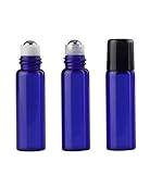 24PCS Blue 5ML Glass Roller Bottles Roll-on Bottle