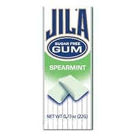 Jila Sugar Free Spearmint Gum, .8-ounce Packs (12 Packs)