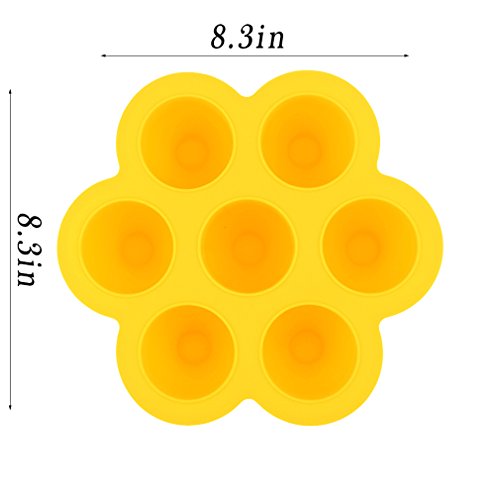 EH-LIFE Silicone Baby Food Freezer Tray with Clip-on Lid - Perfect Storage Container for Homemade Baby Food, Vegetable & Fruit Purees and Breast Milk - BPA Free & FDA Approved (Yellow)