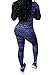 Pink Queen Women Sexy Bodycon 2 Piece Gym Set Running Tracksuits Navy Blue, XL