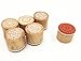6 Pcs Flower Pattern Round Wooden Rubber Stamp for Scrapbooking and Wedding Invitation Cards (Flower Design)