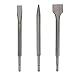 ZILONG SDS-Plus Chisel Set, Rotary Hammer SDS Bits Set 3 PCS Including Point Chisel, Flat Chisel, Cranked Chisels with Carry Case