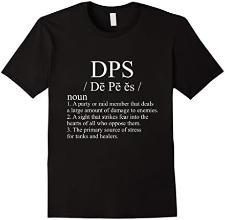 Men's DPS Definition T-Shirt MMO MMORPG Gaming Gamers XL Black