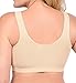 QT Intimates Women's Front Hook Pocket Bra - Front Closure Maternity Lingerie - Nude Beige, 34