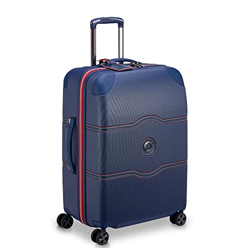 DELSEY Paris Chatelet Hardside 2.0 Luggage with Spinner Wheels, Navy, CheckedMedium 24 Inch