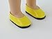 American Fashion World 3 Pack of Slip On Shoes: White, Yellow, and Lime| Fits 14