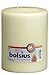 BOLSIUS 3 Wick Ivory Pillar Candle Large – 6x8 Inches - Premium European Quality - 100 Hours Burning Time - Smooth And Smokeless Flame - Relight Unscented Wedding, Dinner, Party, and Décor Candle