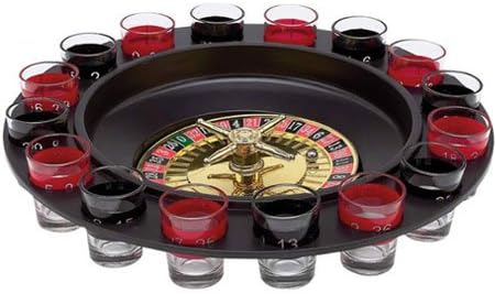 Black Drinking game classic Roulette Game Set Vegas Style board games Roulette 16 Shot Glass Roulette Wheel