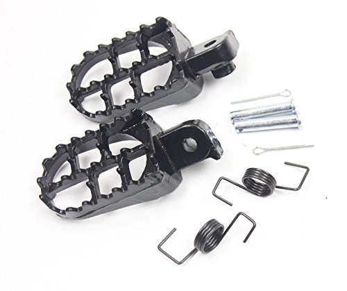 Ocamo Foot Pegs Pedals for Yamaha TW200 PW50 PW80 Pit Dirt Bike SSR SDG Footrests Silver