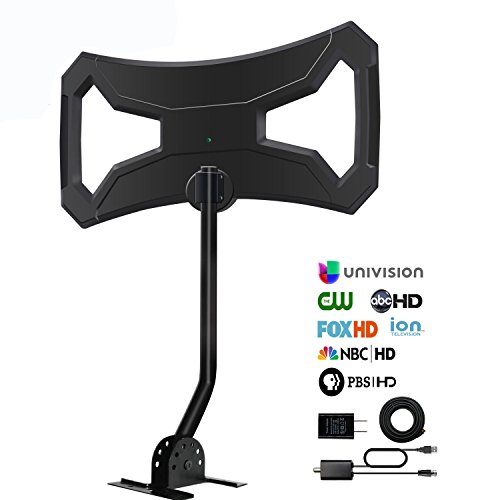 Outdoor TV Antenna, OHAYO 150 Miles Range Digital HD Antenna with Amplifier and Mount Kit, 33Ft Detachable Cable Rooftop Antenna