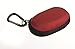 Contact Lens Storage Case with Carabiner in Red